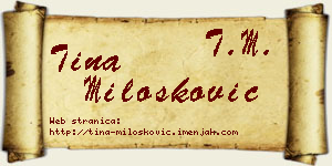 Tina Milošković vizit kartica